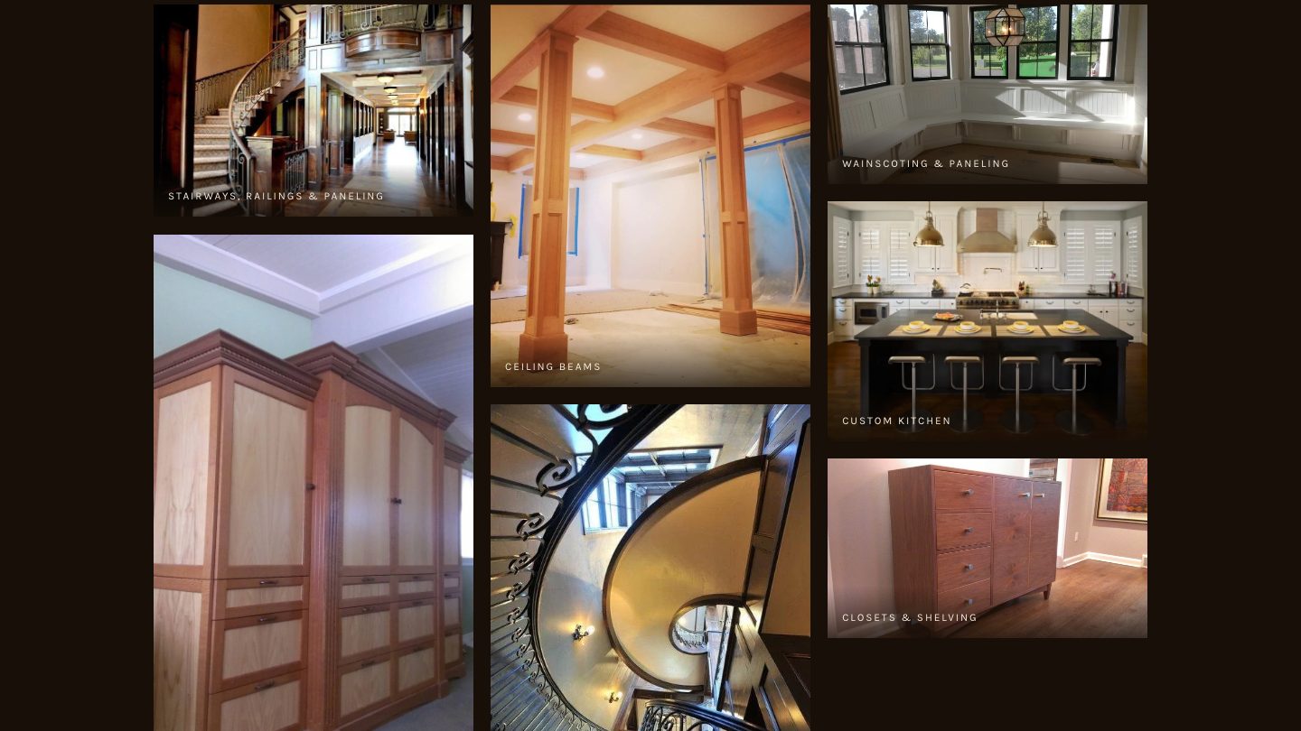 The gallery section of the new homepage